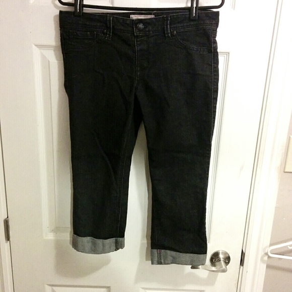 Rolled bottom hem Capri jeans - Picture 1 of 5